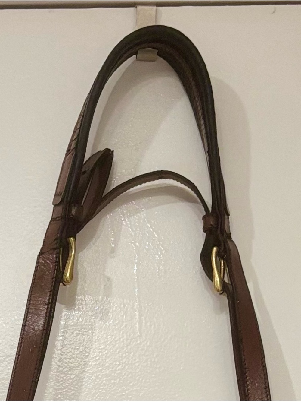 Dooney & Bourke Black and Brown Pebbled Leather Drawstring Hobo - Picture 4 of 5